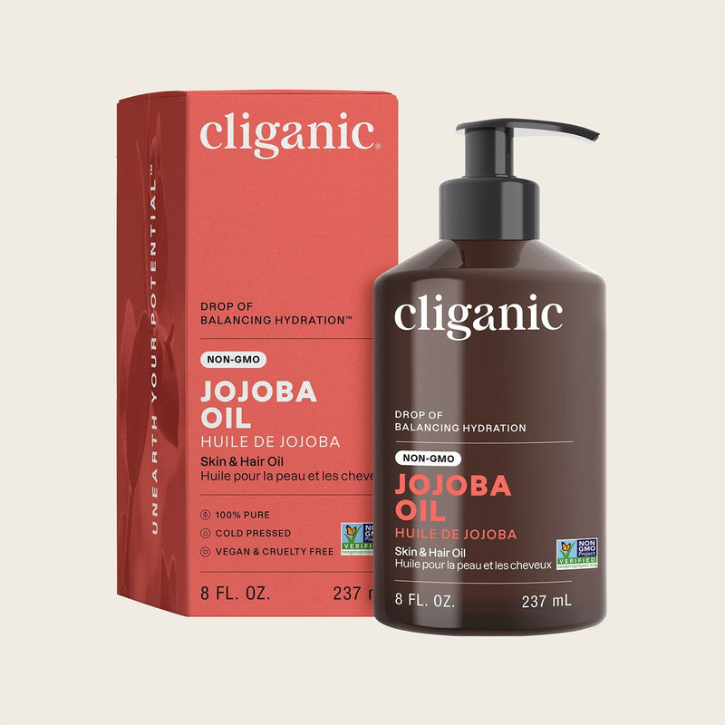 100% Pure Jojoba Oil - Cliganic Skin & Hair Oils