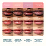 Models wearing different lip balms