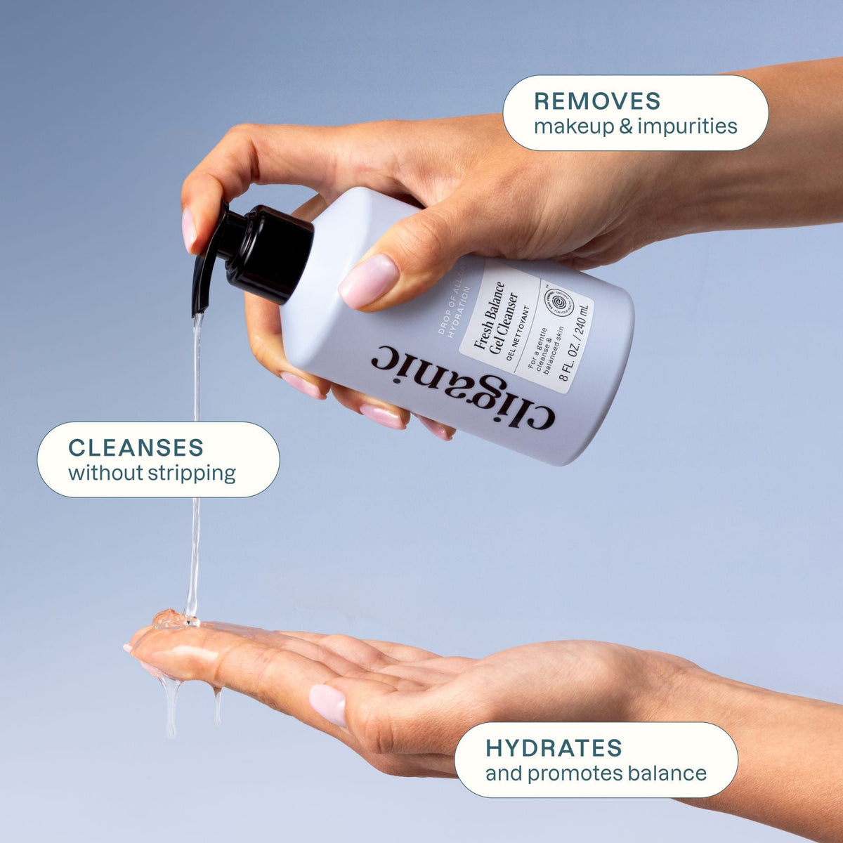 Fresh Balance Face Cleanser|Clinically tested & EWG Verified|Cliganic