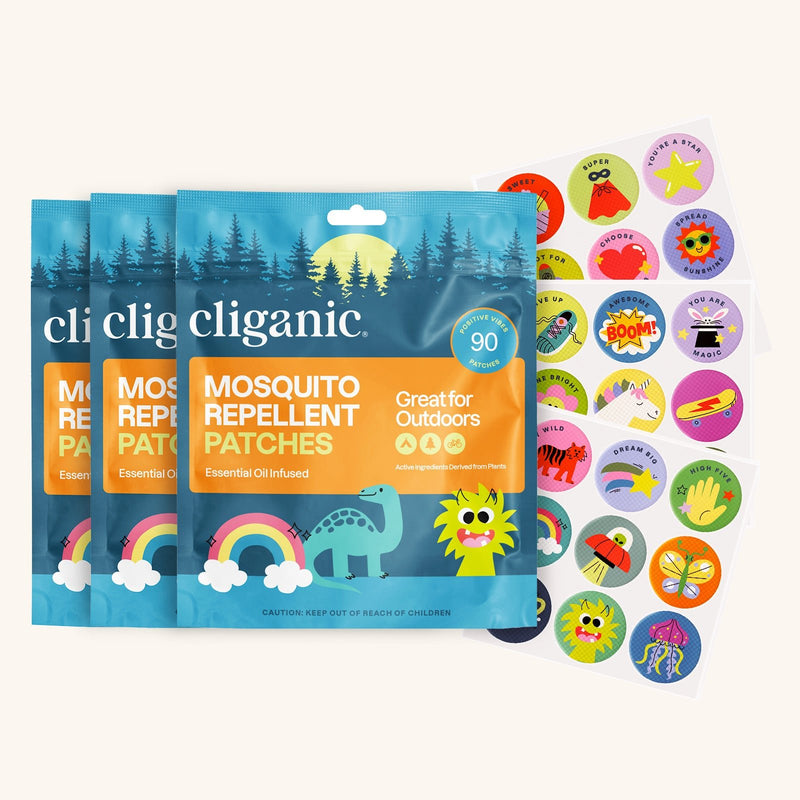 Mosquito Repellent Patches - Positive Vibes - Cliganic Mosquito Repellents