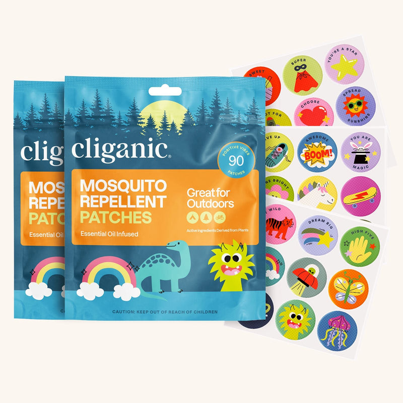 Mosquito Repellent Patches - Positive Vibes - Cliganic Mosquito Repellents