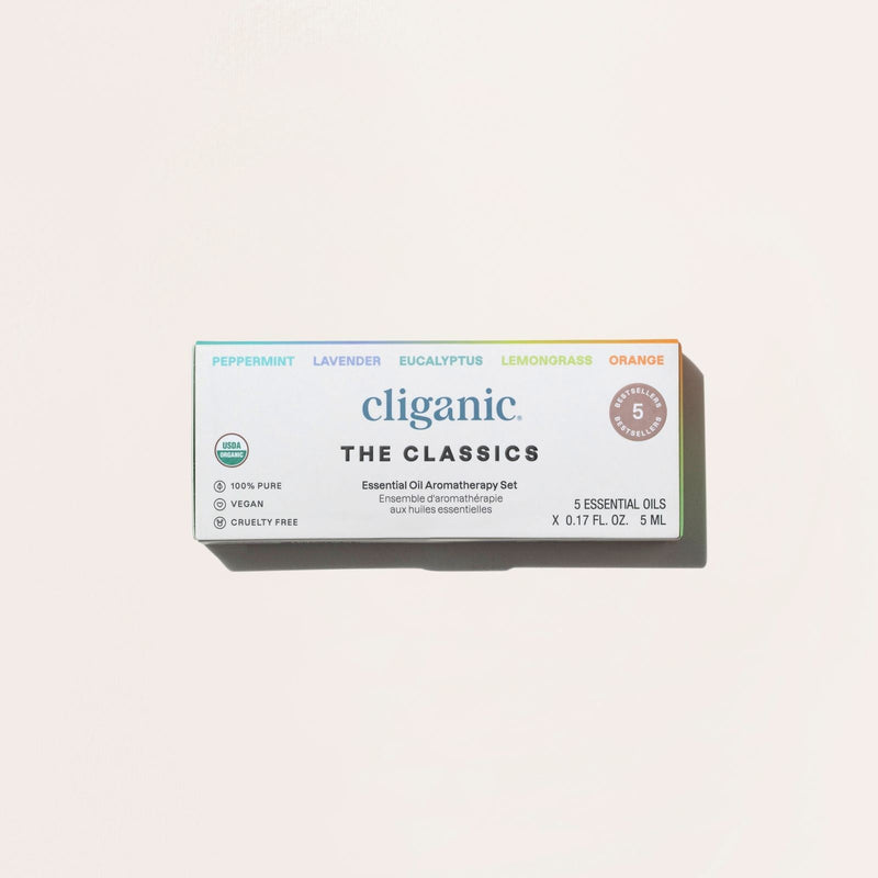 Organic Aromatherapy Set (Top 5 Essential Oils) - Cliganic Essential Oil Sets