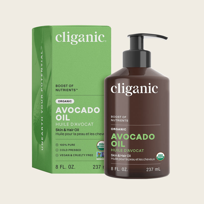 Organic Avocado Oil - Cliganic Skin & Hair Oils