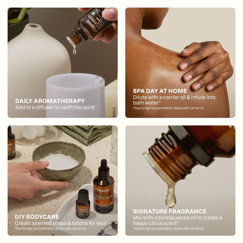 Organic Bergamot Essential Oil - Cliganic Essential Oil Singles