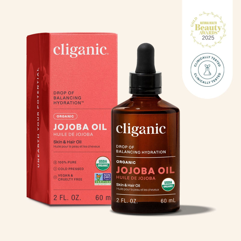 Organic Jojoba Oil - Cliganic Skin & Hair Oils