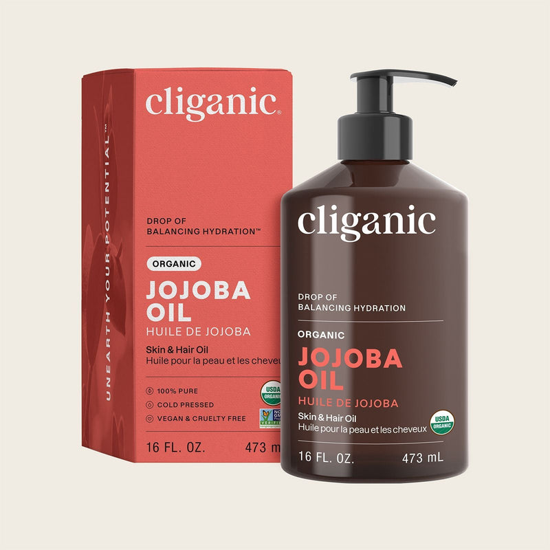 Organic Jojoba Oil - Cliganic Skin & Hair Oils