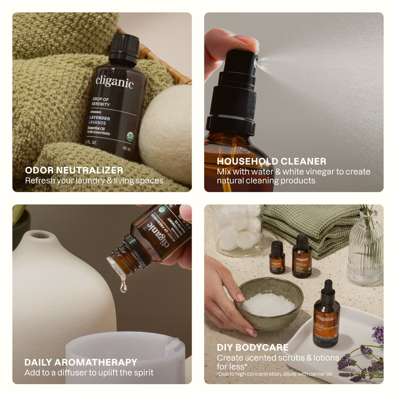 Organic Lemongrass Essential Oil - Cliganic Essential Oil Singles