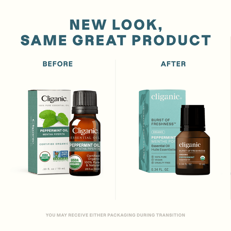 Organic Peppermint Essential Oil - Cliganic Essential Oil Singles