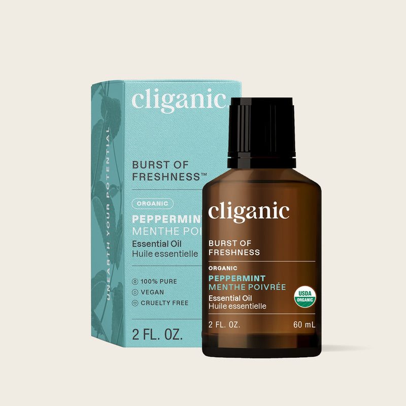 Organic Peppermint Essential Oil - Cliganic Essential Oil Singles