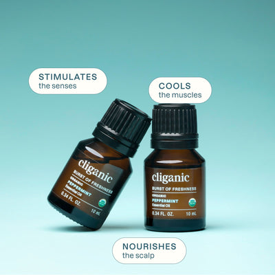 Organic Peppermint Essential Oil - Cliganic Essential Oil Singles