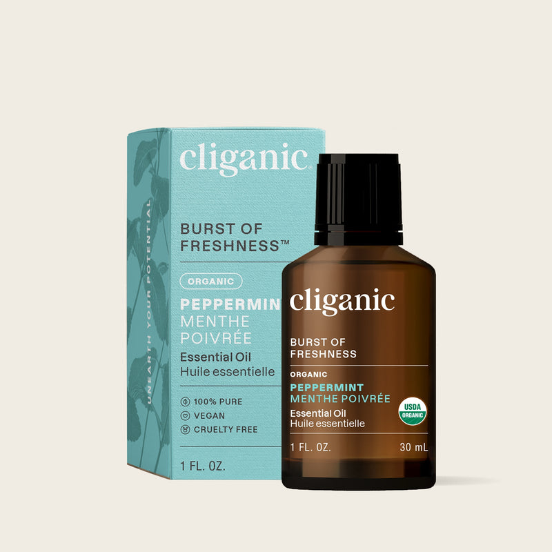 Organic Peppermint Essential Oil - Cliganic Essential Oil Singles