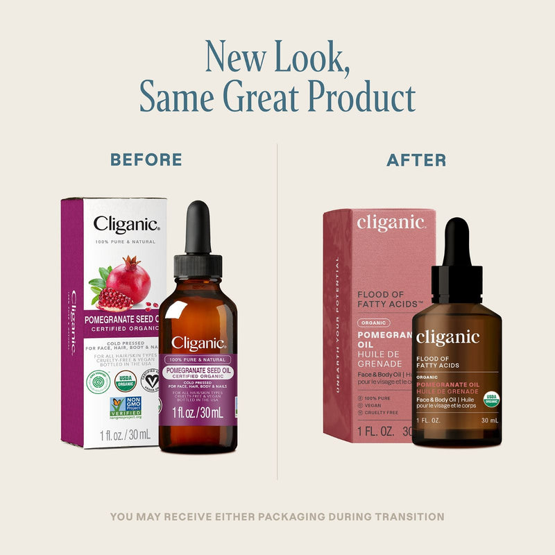 Organic Pomegranate Oil - Cliganic Skin & Hair Oils