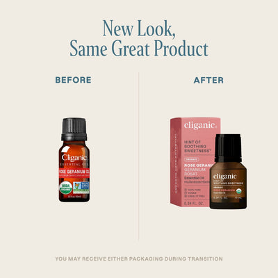 Organic Rose Geranium Essential Oil - Cliganic Essential Oil Singles