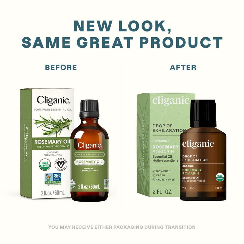 Organic Rosemary Essential Oil - Cliganic Essential Oil Singles