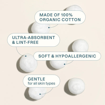 Organic Super Jumbo Cotton Balls - Cliganic Cotton Products