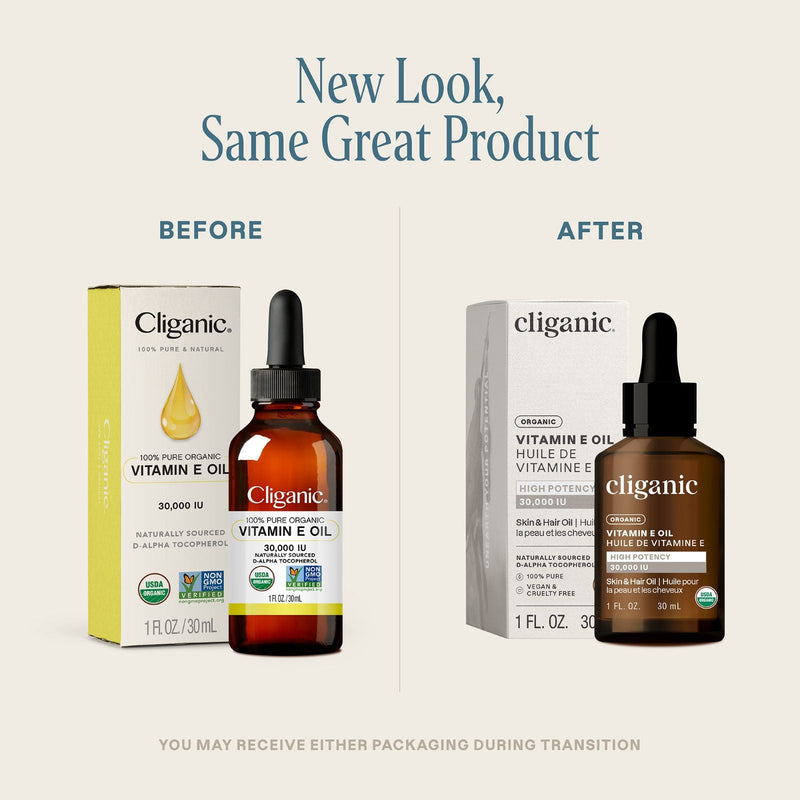 Organic Vitamin E Oil - Cliganic Skin & Hair Oils