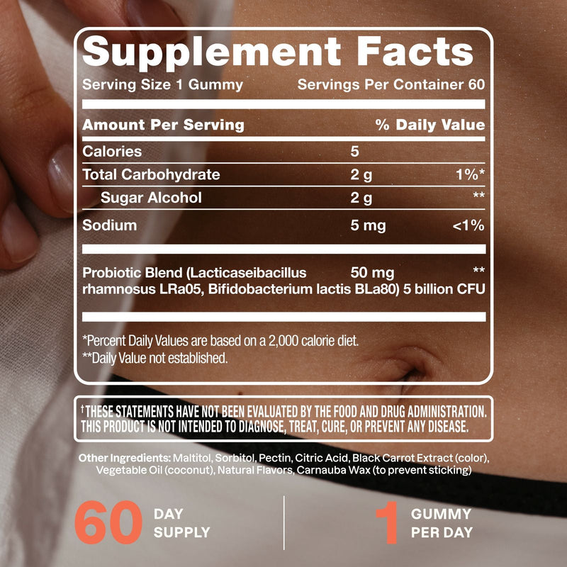 Sugar - Free Probiotic Gummies - Cliganic Supplements