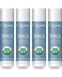 Cliganic Organic Lip Balm - Vanilla (Pack of 4)