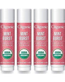 Cliganic Organic Lip Balm - Mint Burst (Pack of 4)