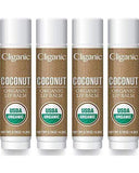 Cliganic Organic Lip Balm - Coconut (Pack of 4)