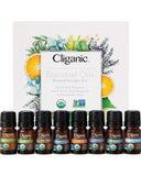 Cliganic Organic Aromatherapy Set (Top 8 Essential Oils) 5ml