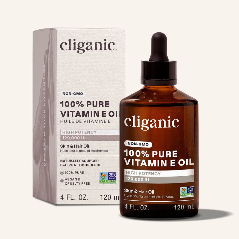 100% Pure Vitamin E Oil - Cliganic Skin & Hair Oils