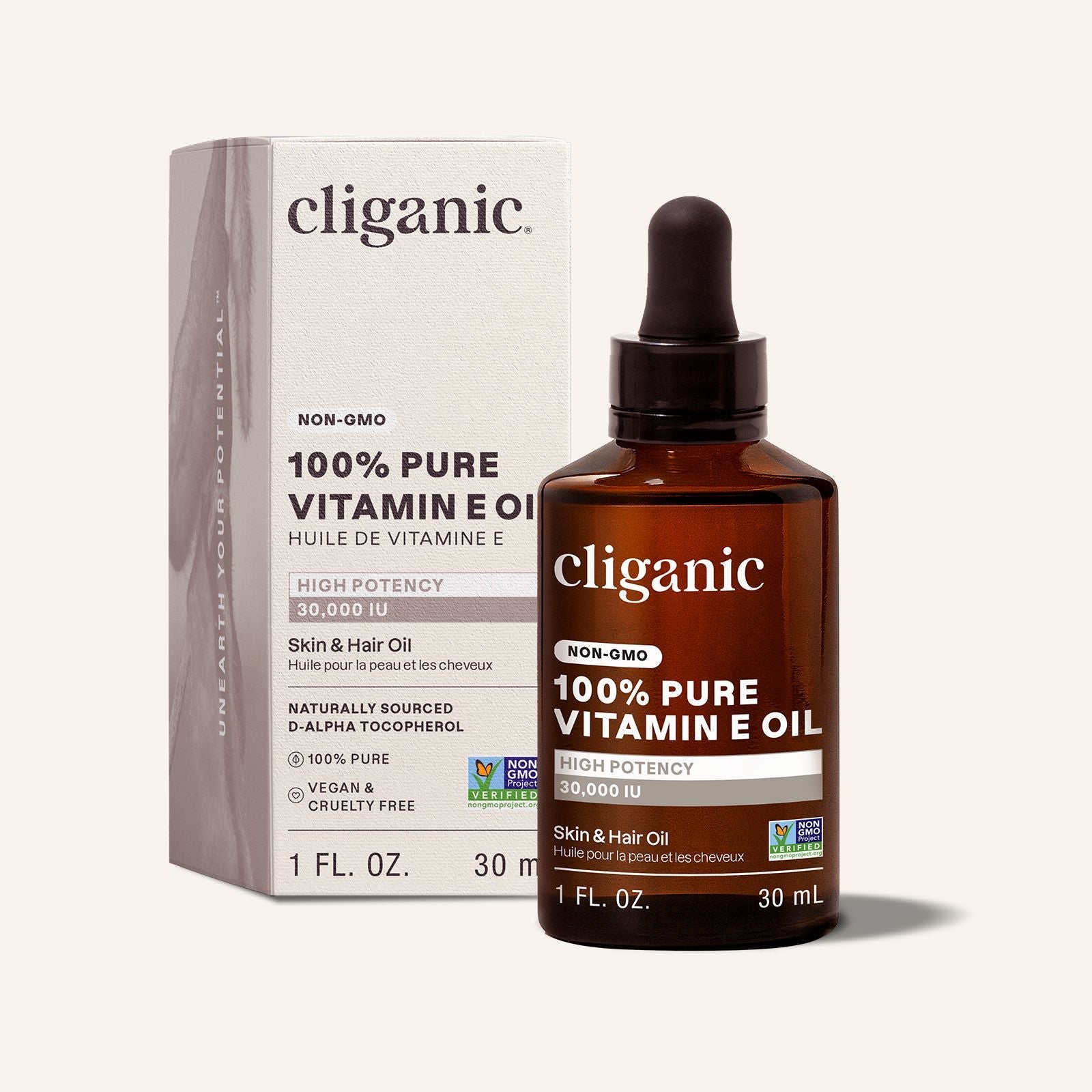 Cliganic Pure Non-GMO Vitamin E Oil, 4oz Cliganic Pure Non-GMO Vitamin E Oil, 4oz