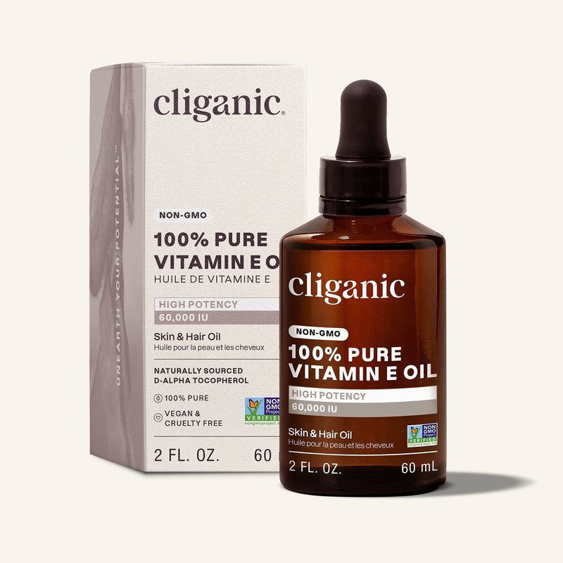 100% Pure Vitamin E Oil - Cliganic Skin & Hair Oils