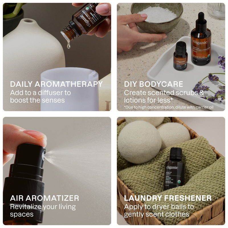 12 - Piece Essential Oil Aromatherapy Set - Cliganic Essential Oil Sets