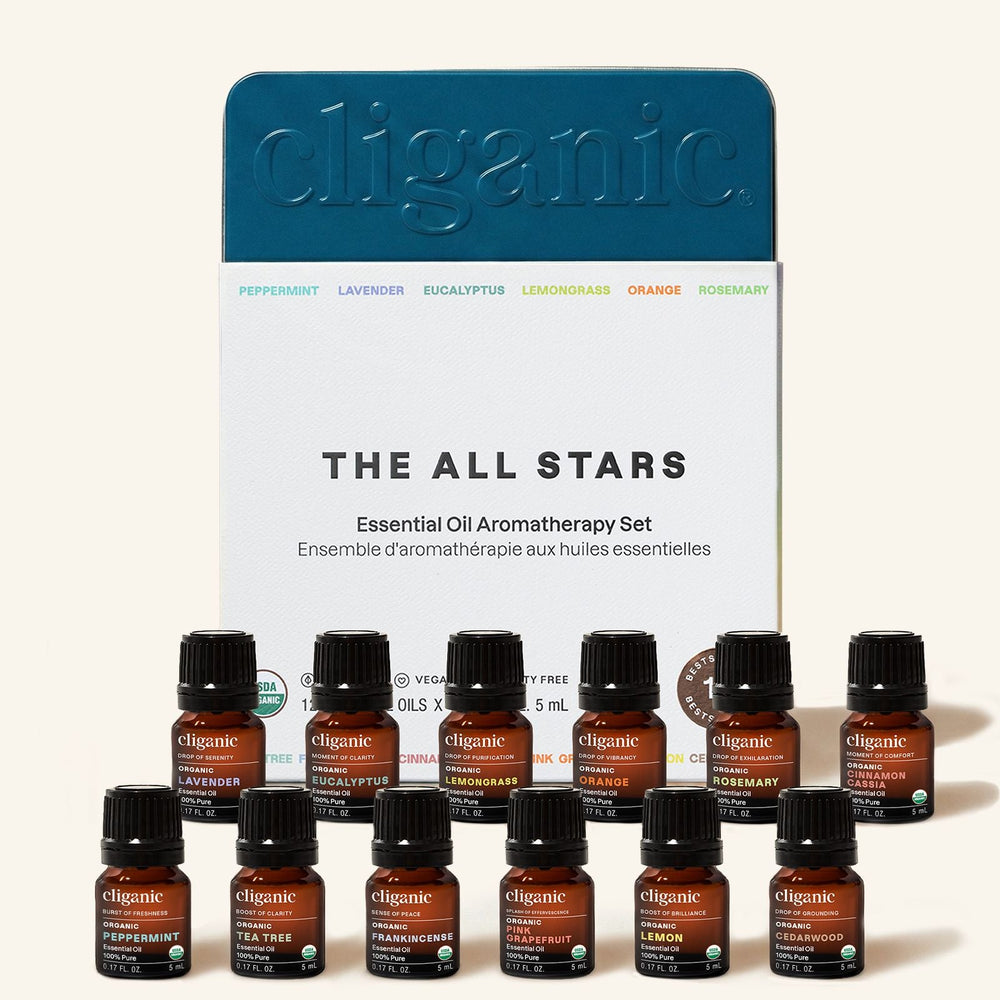 12-Piece Essential Oil Aromatherapy Set - Cliganic Essential Oil Sets
