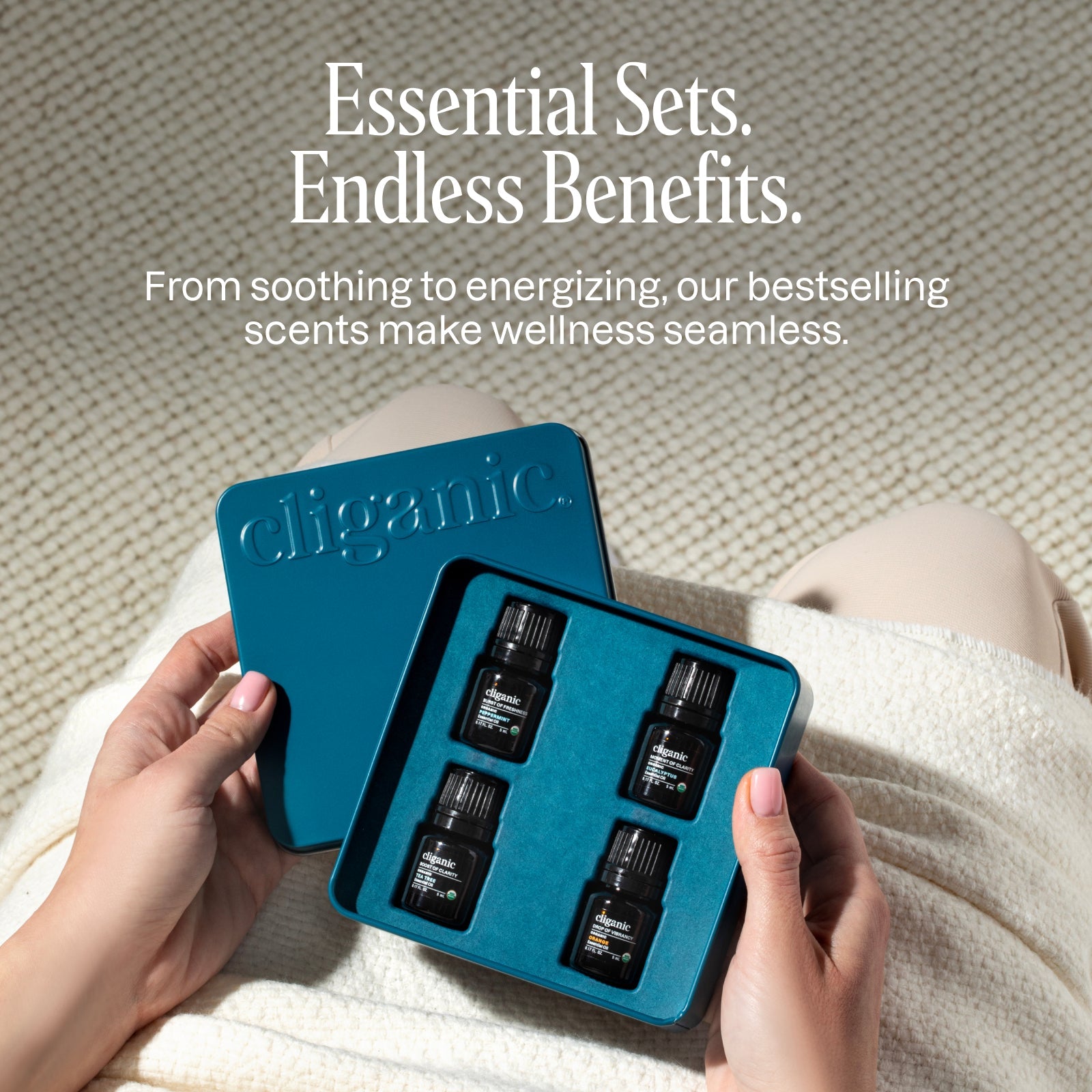 Organic Aromatherapy Set (Top 4 Essential Oils) - The Basics