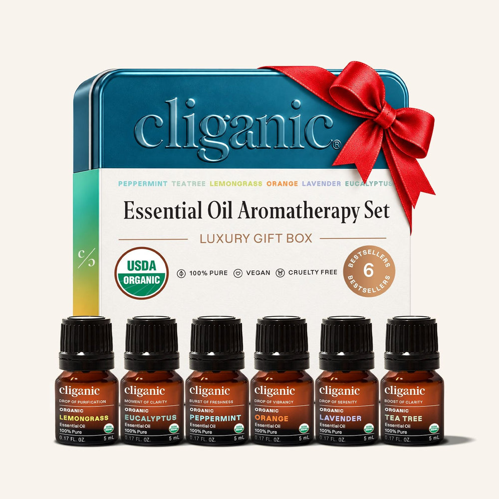 6-Piece Essential Oil Aromatherapy Set - Cliganic Essential Oil Sets