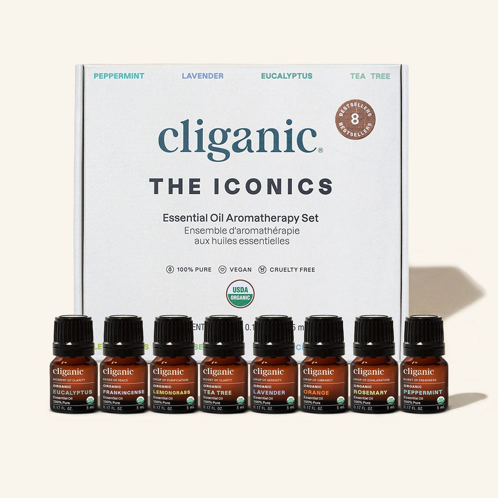 8-Piece Essential Oil Aromatherapy Set - Cliganic Essential Oil Sets