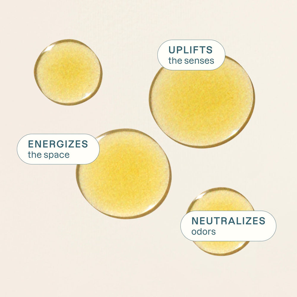 Natural citrus oil texture samples with organic orange extract and skincare ingredient labels