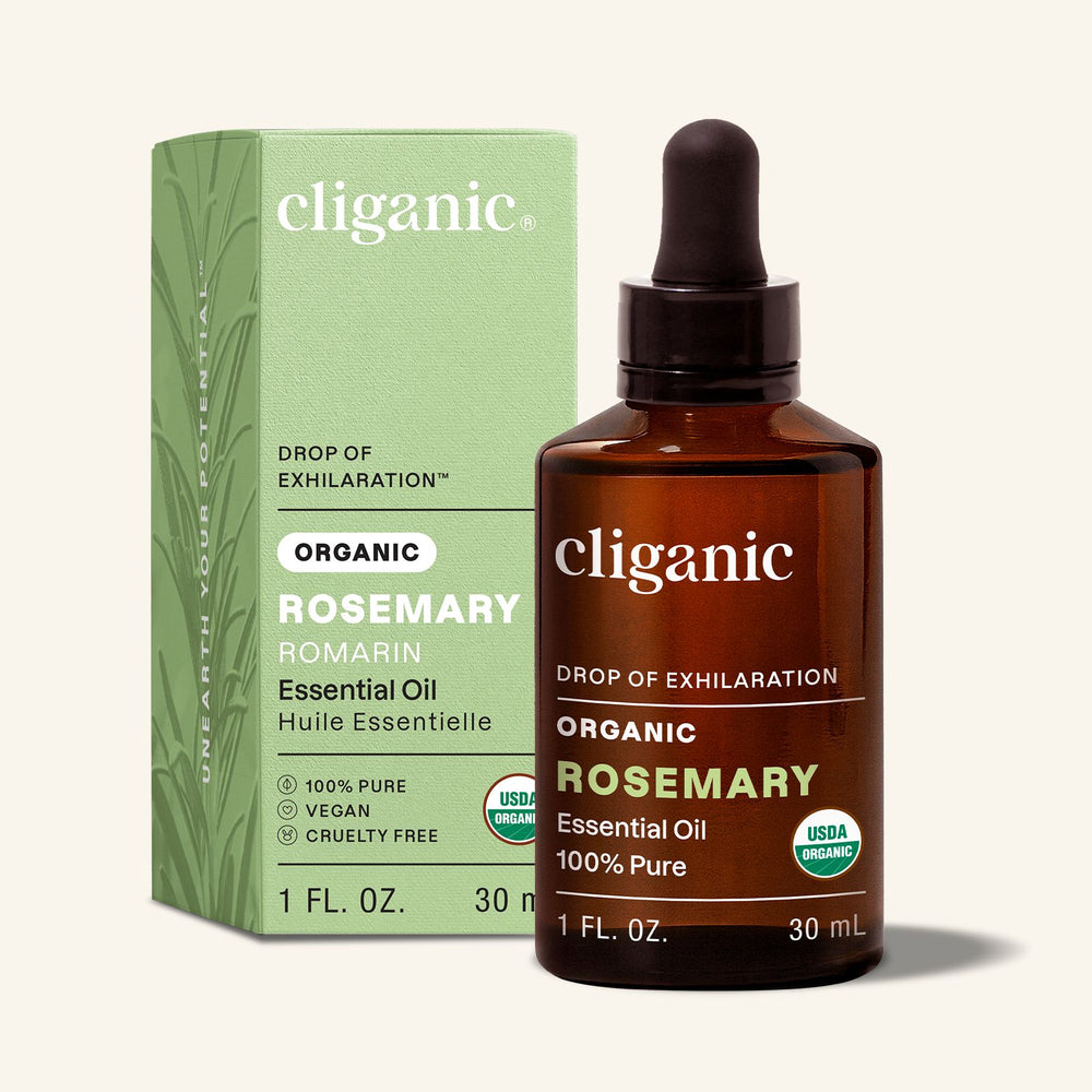 CLiganic Organic Rosemary Essential Oil with Pipette Dropper