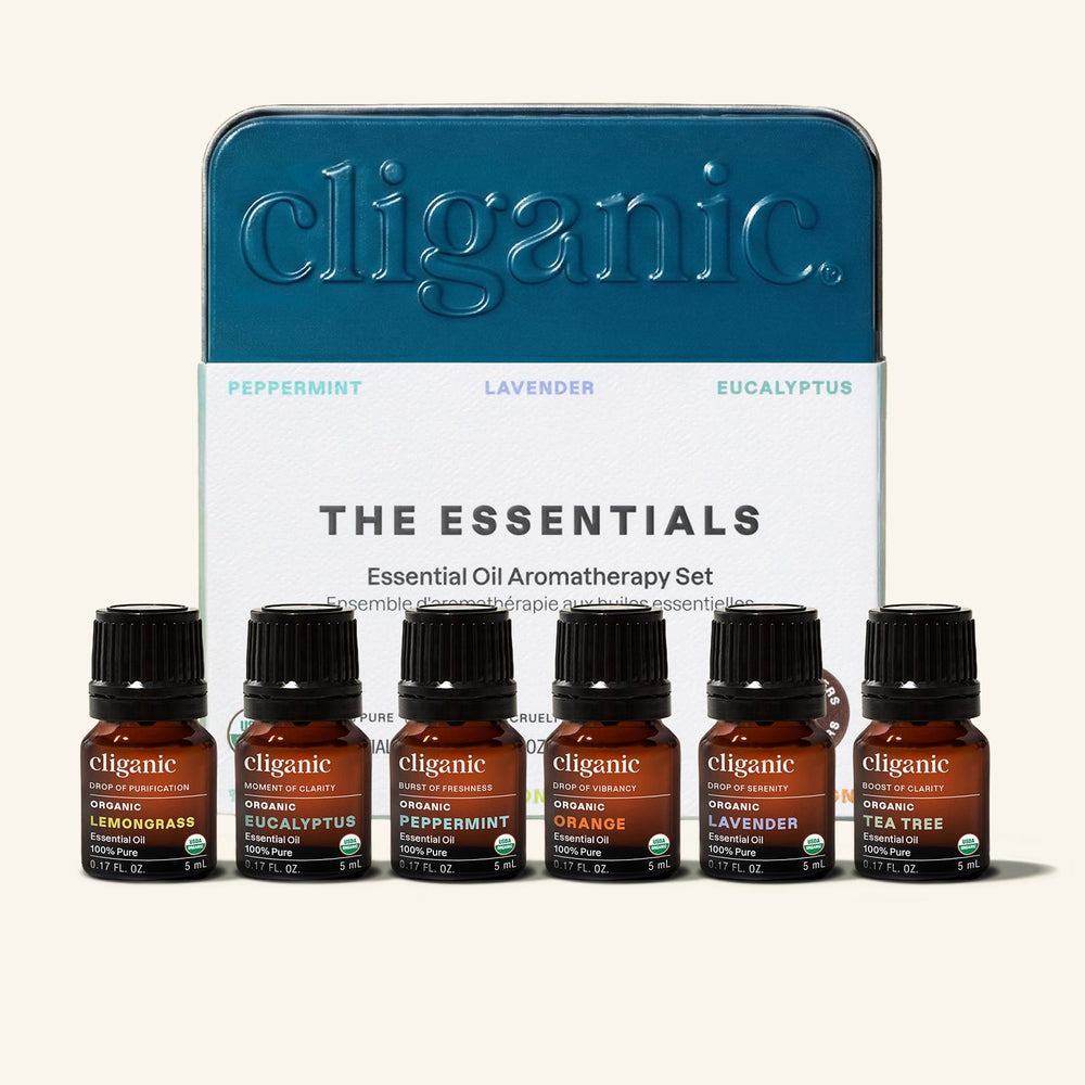 Cliganic Organic Aromatherapy Set – The Essentials 5mL essential oils