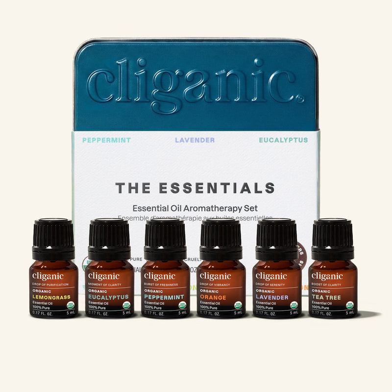 Cliganic Organic Aromatherapy Set – The Essentials 5mL essential oils