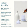White ceramic diffuser with long-lasting aroma and ambient lighting