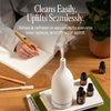 Ceramic aromatherapy diffuser with removable water tank for easy cleaning