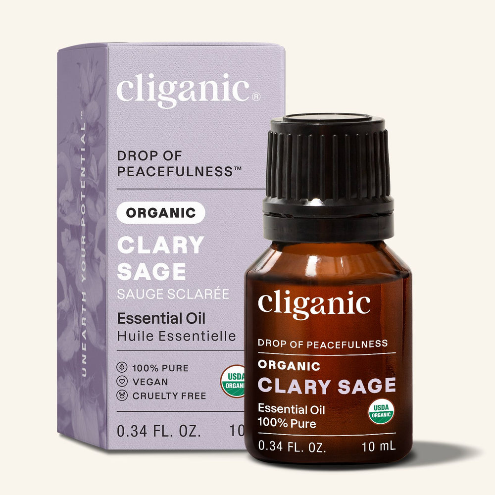 Cliganic Organic Clary Sage Essential Oil - Pure Essential Oil