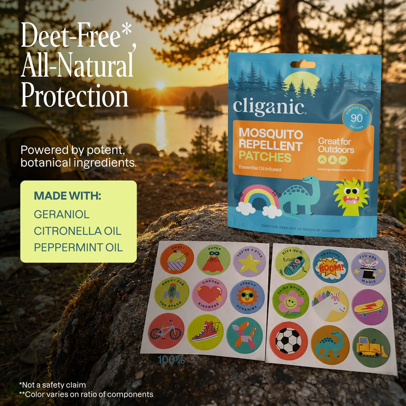 Mosquito Repellent Patches - Positive Vibes made of potent botanical ingredients