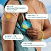 Cliganic mosquito repellent bundle with wearable patches for natural mosquito protection