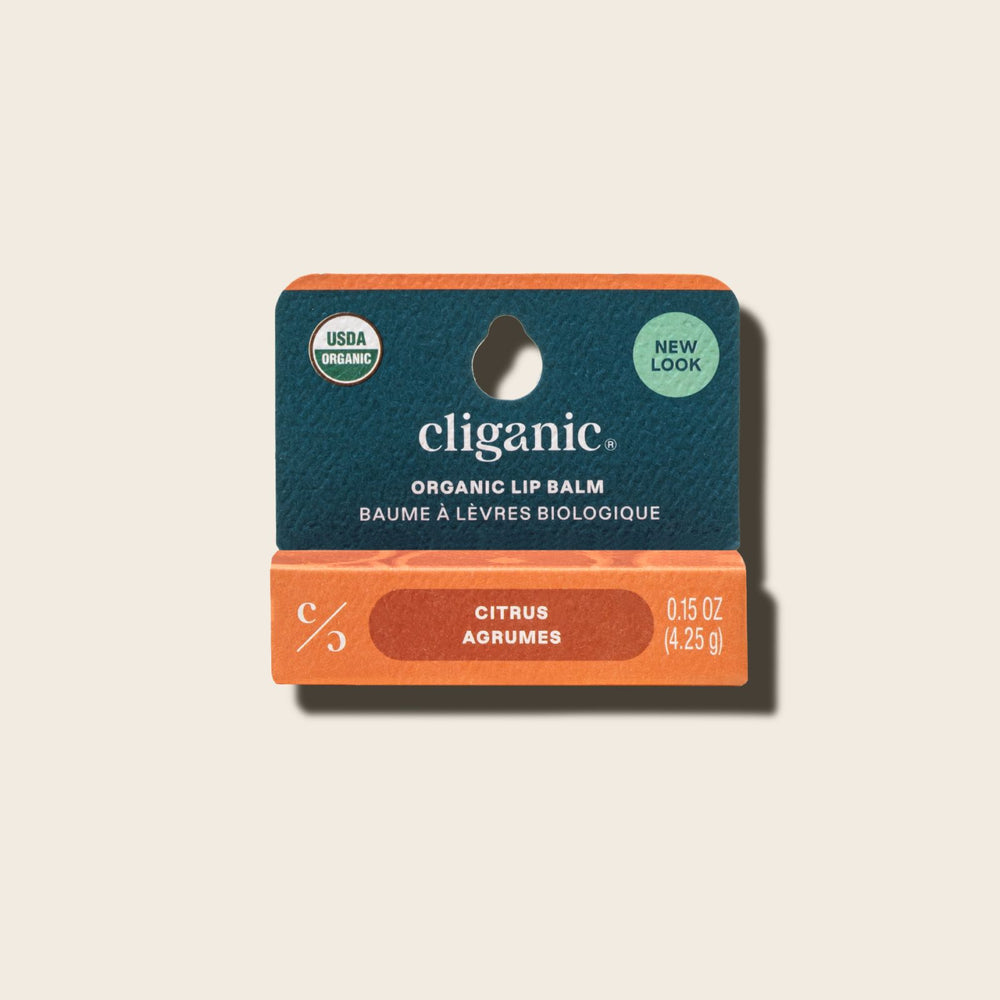 Organic Lip Balm - Citrus - Cliganic Lip Balms Moisturize lips