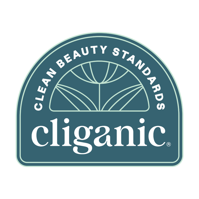 cliganic logo with 'Clean Beauty Standards' text on a white background