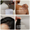 A four-panel grid demonstrating different ways to use peppermint oil: as a "Daily Aromatherapy" diffuser, a "Massage Oil" for body tension, a "Scalp Oil" for invigorating effects, and a natural "Air Freshener".