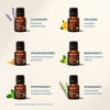 Cliganic Core Collection essential oils featuring six popular single oils with their individual wellness benefits.
