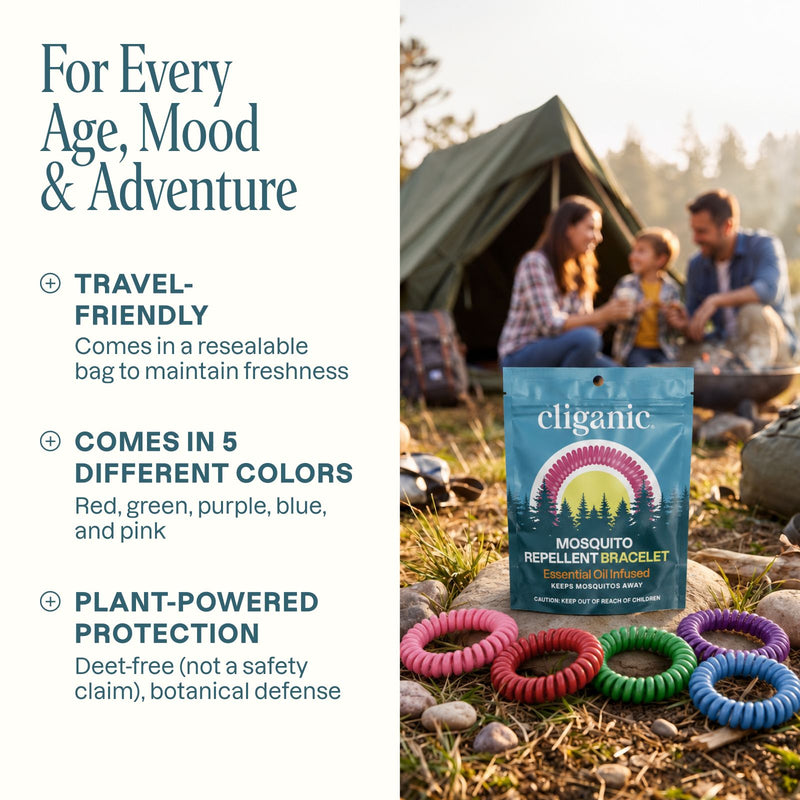 Mosquito Repellent Bracelets - Rainbow Colors - Cliganic Mosquito Repellents