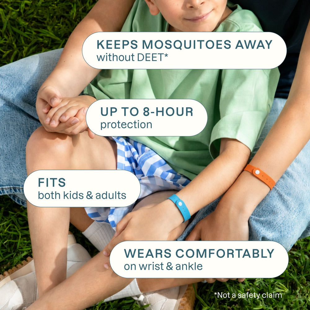 Cliganic mosquito repellent bracelet worn comfortably for natural DEET-free outdoor insect protection