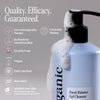 Organic Fresh Balance Gel Cleanser in a foaming pump bottle featuring dermatologist tested, clinically tested, sensitive skin safe, vegan, cruelty-free, EWG verified, non-GMO, and made in the USA claims.