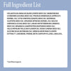 Full ingredient list for Omega Glow Face Serum displayed on a clean background.
